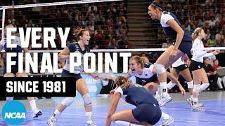 Every NCAA volleyball championship match point (1981-2024)