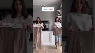 pant vs skirt. #grwm #ideas #fashion #hacks #outfit #outfitideas #tutorial #style #ootd #clothing