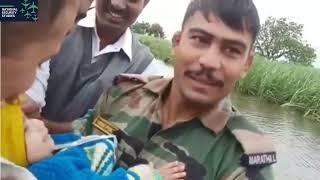 Indian Army Soldiers save a baby from floods - Maratha Light Infantry Jawan Rescues the child Alive