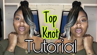 Oreo Hair | Top Knot Bun With Oreo Bang | Skunk Bang | Danielle Denese