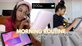 FALL MORNING ROUTINE as a college student *cozy, realistic, productive* | chit chat GRWM