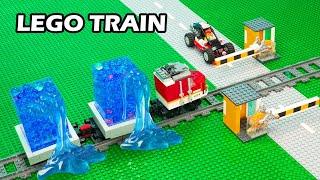 I Build Lego Railroad Crossing to Help Train and Truck