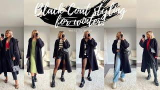 BLACK COAT STYLING FOR WINTER! WAYS TO WEAR! | India Moon