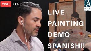 Live Painting Demonstration and Commentary by Luis Borrero  (Presented in Spanish).