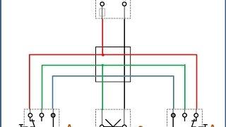 Lighting a light bulb from two places in a new and easy way,  for Electricity 3 x 3 Fadi haddad