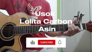 Usok - Lolita Carbon/Asin (Beginners Guitar Tutorial/Capo on1st fret))