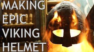 Metal Looking Viking Helmet out of Wood Shavings