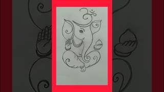 Ganpati Bappa Drawing Art ️ #ganpatibappa #drawingforbeginners #pencildrawing #shortsfeed