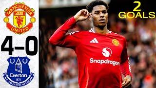 Manchester United vs Everton 4-0 - All Goals and Highlights - 2024