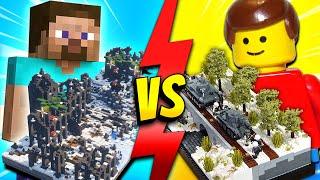 LEGO vs MINECRAFT... WW2 Speed-Build BATTLE!