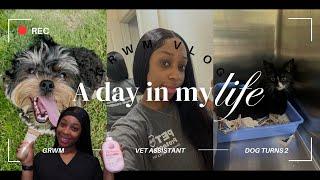 First day as a Veterinary Assistant ! | grwm | day in the life |