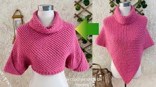 VERY EASY Crochet Pattern for Beginners! Convert any Poncho to a Crochet Top for all Sizes