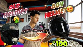 Helmet Modification Only ₹100 || AGV Helmet || Best Helmet Modification || Yogi Bhaiya #agv #helmet