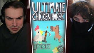 ГЛЕБ ИГРАЕТ В Ultimate Chicken Horse (Ростик, Лиза, Хелин) | Sasavot