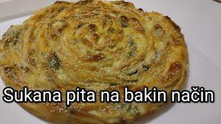 Sukana pita na starinski način(čuvamo recept od zaborava)#viral #pita #večera