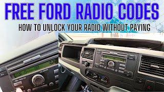 Unlock Ford Radio Codes For Free - Transit Mk7 Example