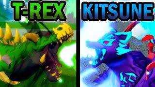 T-Rex VS Kitsune | PVP | Blox Fruits
