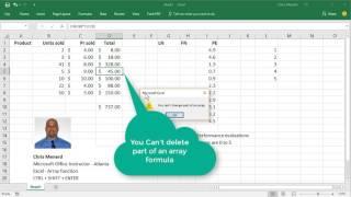 Excel - Getting started with Array functions by Chris Menard