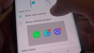Samsung Galaxy S9 / S9+: Set App Icon Badges to Show Dot or Dot With Number