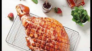 Cranberry and Pomegranate Glazed Ham