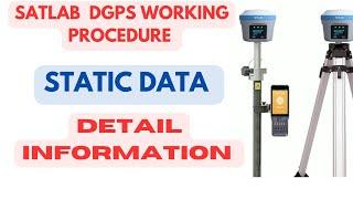 Satlab Dgps Static Setting I Static Survey with Satlab Dgps I Satlab Dgps Static Data Export I