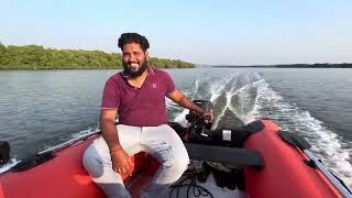 Inflatable Boating at Zuari River #BorimGoa #fishinginGoa