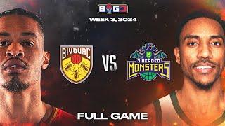 2024 BIG3 Week 3 | 3 Headed Monsters vs. Bivouac | Jeff Teague takes on Corey Brewer