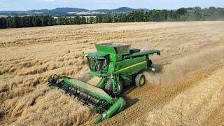 Žně 2023 | Rodinná farma Krty | John Deere T560i HillMaster, 6215R, 5100R, Fliegl