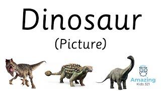 Flashcard – Dinosaur  – English (Picture) [(儿童闪卡) – 恐龙 – 英文，图片]