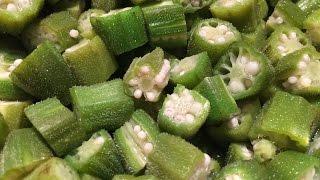 Desliming Okra  (NOTHING removes 100% of the slime nor would you want to)