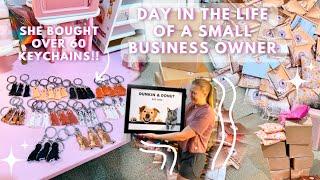 DAY IN MY LIFE AS A SMALL BIZ OWNER / packing my largest order yet, designing keychains, & MORE!