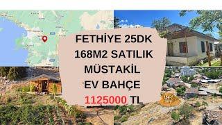 FETHİYE 25DK 168M2 SATILIK MÜSTAKİL EV BAHÇE 1125000 TL