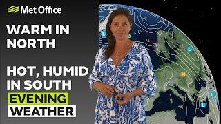 30/07/24 – Warm and humid for most – Evening Weather Forecast UK – Met Office Weather