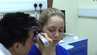 Examination of the ear