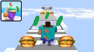 Minecraft Mobs : FAT 2 FIT RUN CHALLENGE - Minecraft Animation