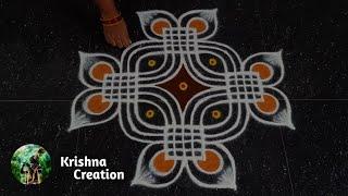 Aadivelli Padi Kolam design | Beautiful Rangoli | Padi Kolam with 6x2x2 dots | Padi Kolam Muggulu