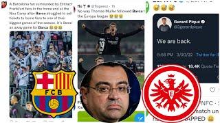 Football world reacts to Barcelona vs Frankfurt 2-3 (3-4) Europa League Humiliation