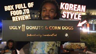 FIRST TIME EATING KOREAN STYLE UGLY DONUT & CORNDOGS!! |  *MUST WATCH FOOD REVIEW*