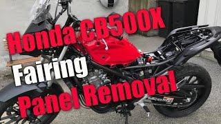 Honda CB500X - Fairing panel removals