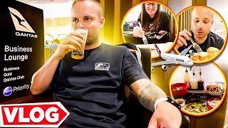 Melbourne Airport Qantas Business Lounge Experience | Vlog |