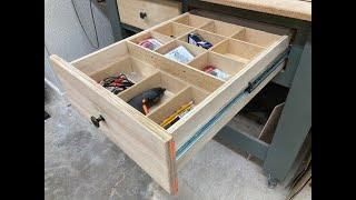 DIY Shop Drawer Dividers with Sliding Tray | BEGINNER SERIES