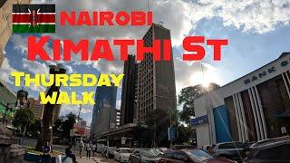 Walking through KIMATHI STREET, NAIROBI KENYA: 4K WALK