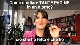 Corso di Memoria - Come studiare TANTE PAGINE in un giorno | Nicoletta Todesco