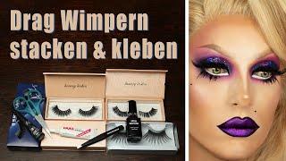 Drag Wimpern selber machen | Wimpern stacken & aufkleben | Drag Make-up Tutorial Deutsch