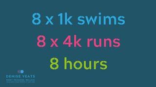 A personal challenge: 8 x 1k swims and 8 x 4k runs in 8 hours