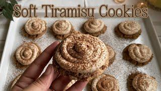 Soft Tiramisu Cookies  Bake With Me