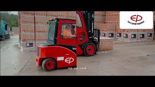 Lithium Ion Forklift Truck | EP Equipment on a Construction Site