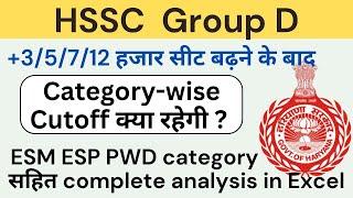 HSSC Group D Cutoff Category wise -Final Expected Haryana HSSC CET result group D group C result