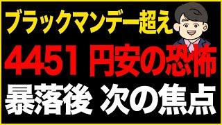 第269回：ブラックマンデー超え4451円安の恐怖　暴落後　次の焦点