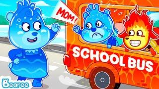 Bearee Tales  Bearee's First Day of School | Wheel on the School Bus | Fire and Water Kids Stories